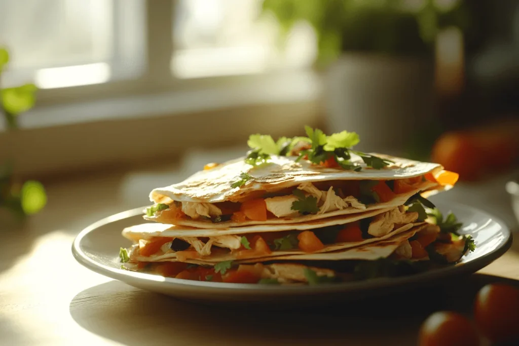 Chicken and Veggie Quesadilla