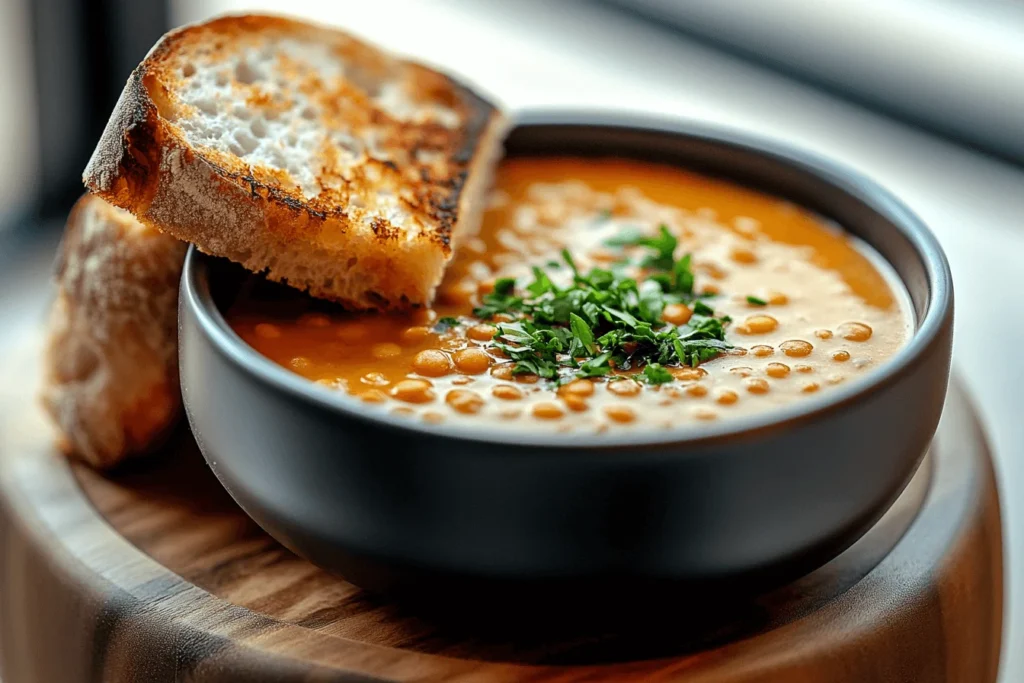 Lentil Soup with Crusty Bread