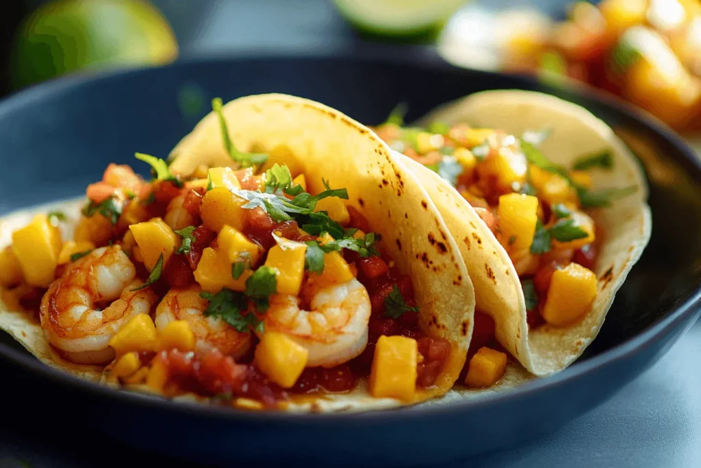 Shrimp Tacos with Mango Salsa