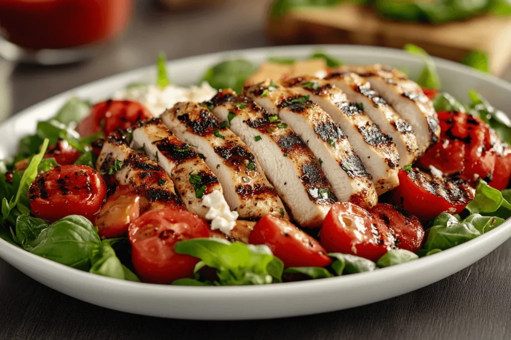 Caprese Salad with Grilled Chicken