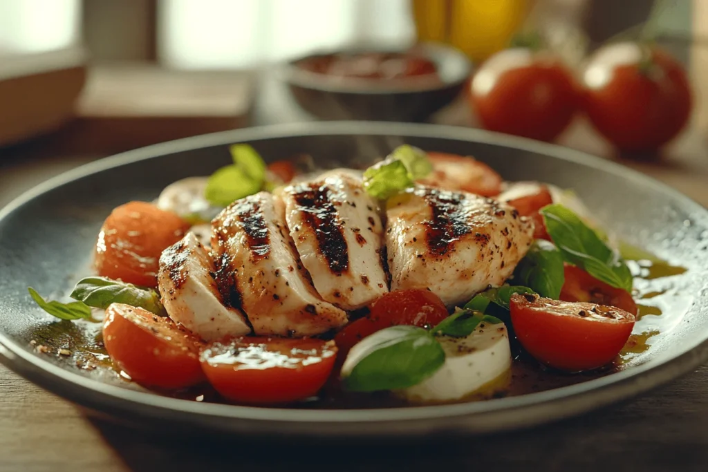 Caprese Salad with Grilled Chicken