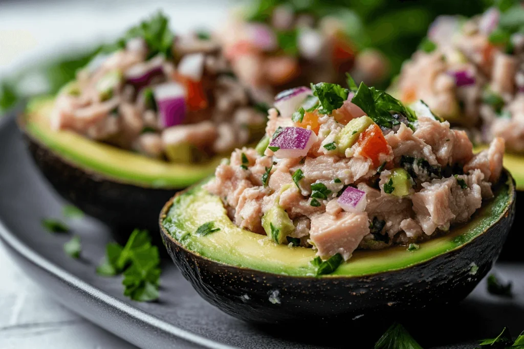 Tuna Salad Stuffed Avocados