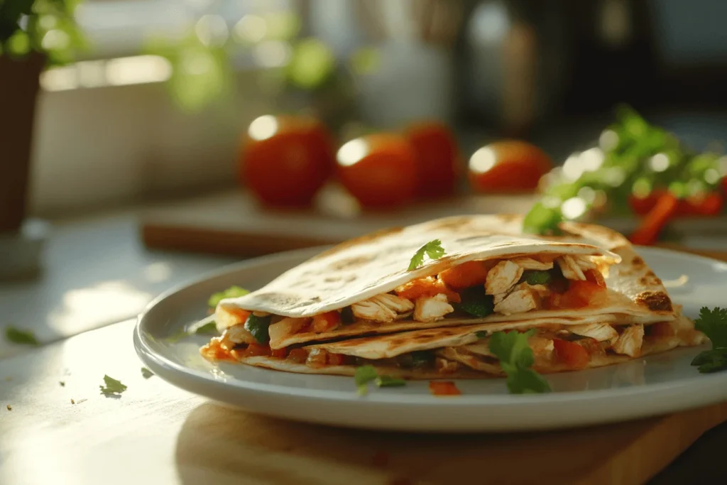 Chicken and Veggie Quesadilla